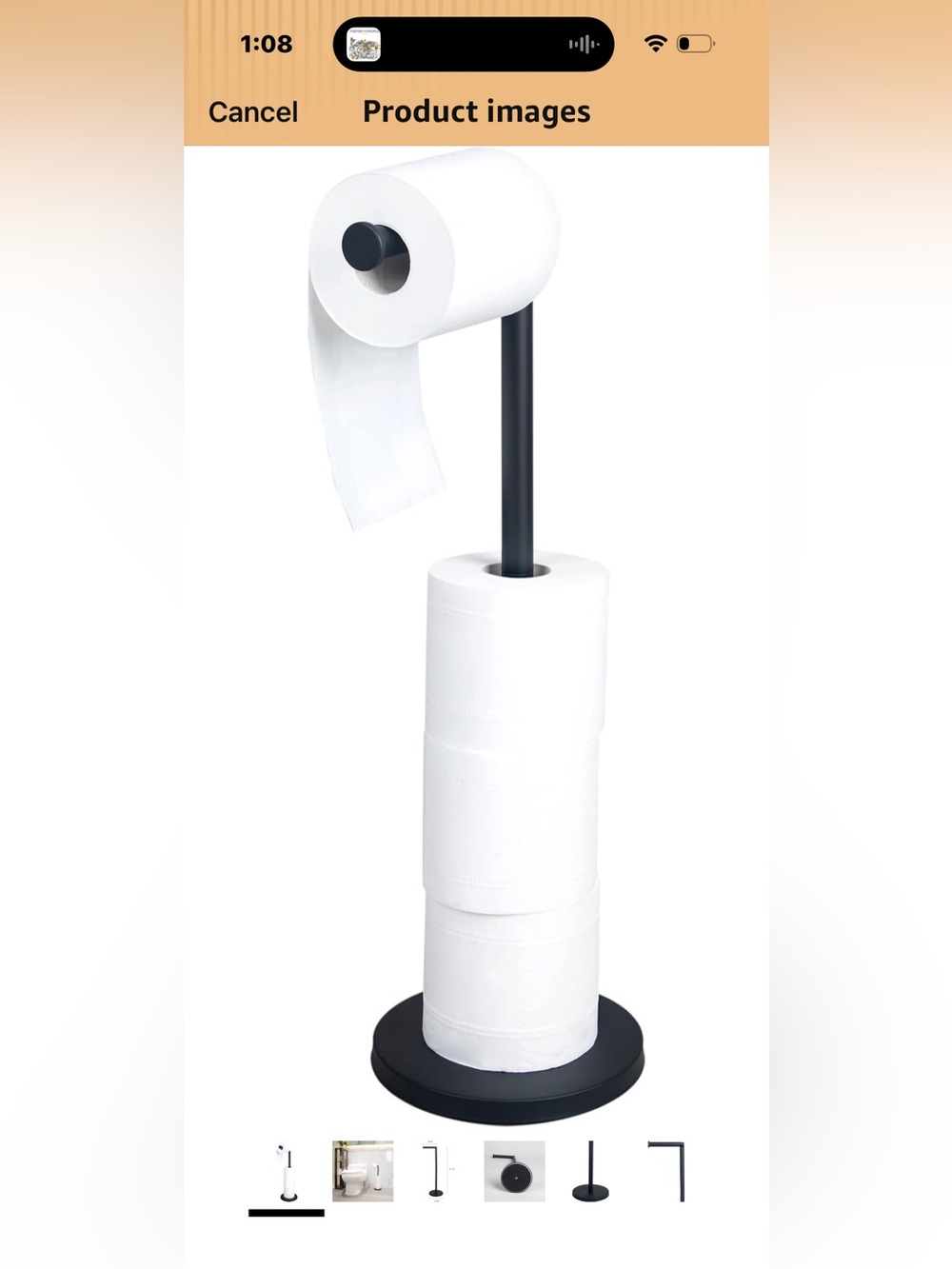 New Open Box FreeStanding Toilet Paper Holder Stand, Stainless Steel Tissue Roll